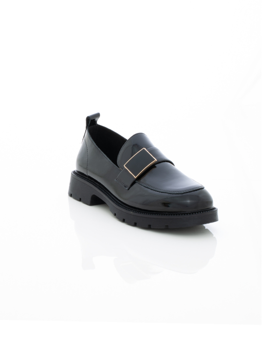 Mocasini de piele naturala Pass - Epica 3609 - 3 cm  negri [3]