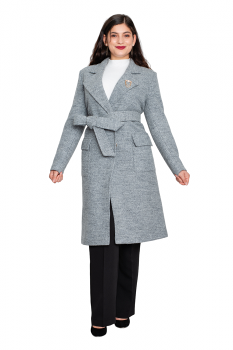 Palton Aster midi gri [5]