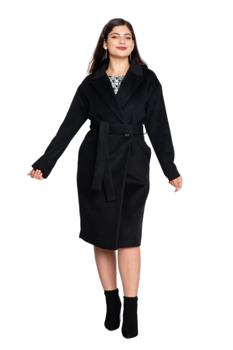 Palton Aveline midi negru [5]