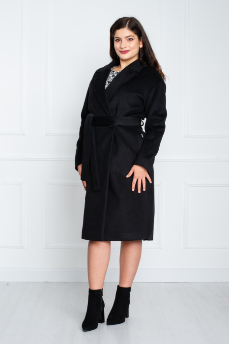 Palton Aveline midi negru [3]