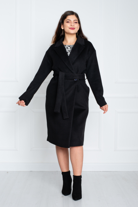 Palton Aveline midi negru [2]