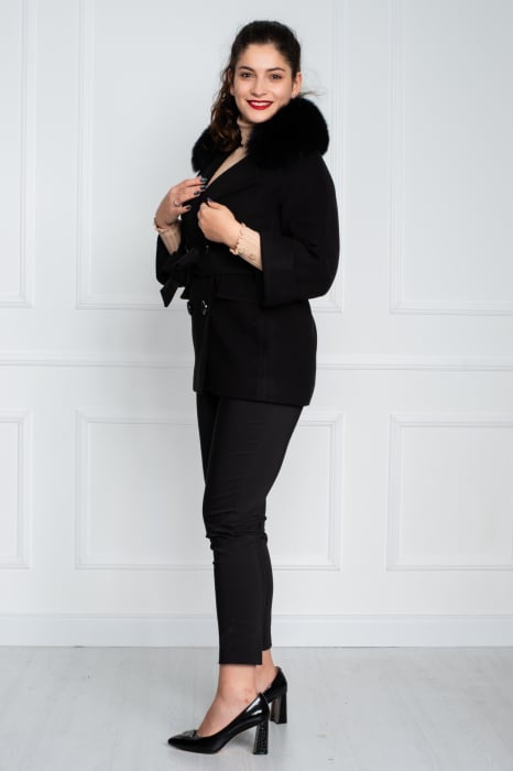 Palton Beatrice scurt negru [4]