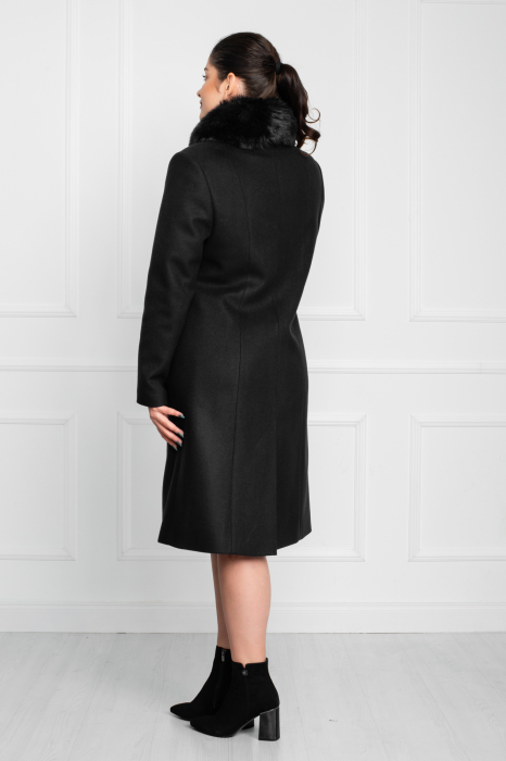 Palton Ben midi negru [4]