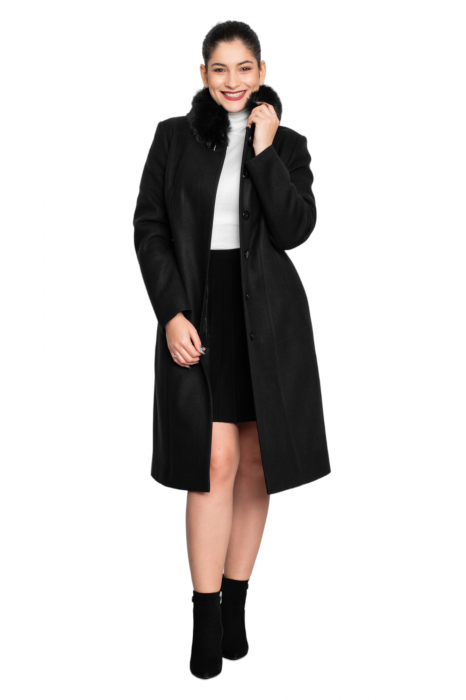 Palton Ben midi negru [5]