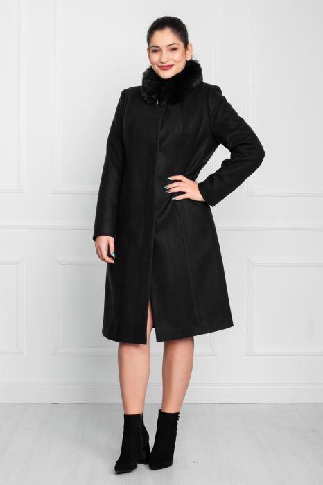 Palton Ben midi negru [2]