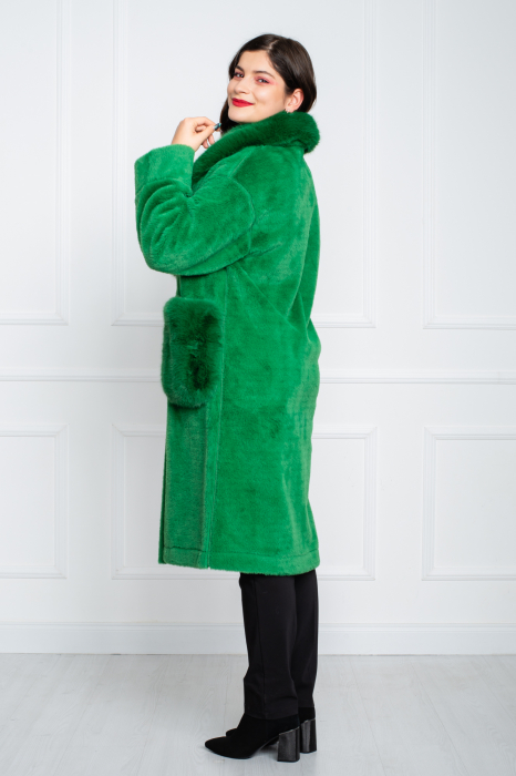 Palton Bijou midi verde [4]