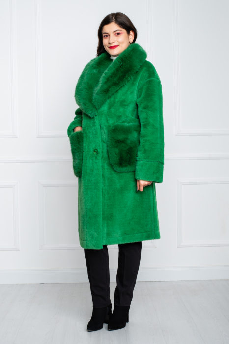 Palton Bijou midi verde [3]