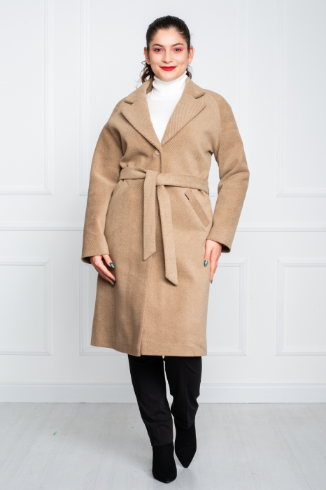 Palton Billie midi bej [2]