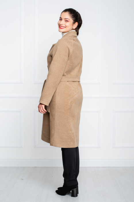 Palton Billie midi bej [4]