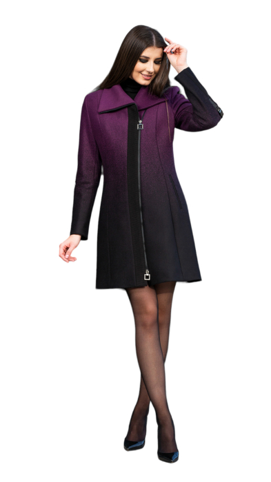 Palton de lână Sentierri 794 mov-pruna [3]