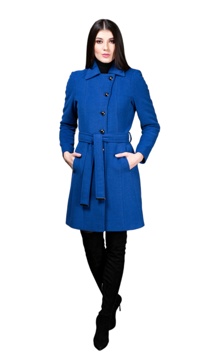 Palton de lână Sentierri 801 albastru melanj [3]