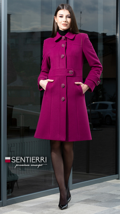 Palton de lână Sentierri 809 fucsia [2]