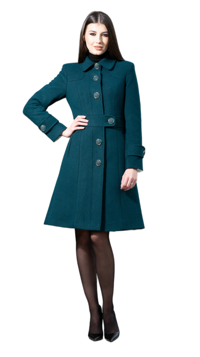 Palton de lână Sentierri 809 verde-smarald [3]