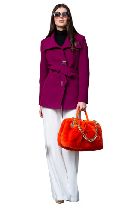 Palton de lână Sentierri 815 fucsia [4]