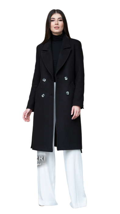 Palton de lână Sentierri 816 negru [3]