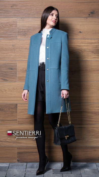 Palton de lână Sentierri 818 turcoaz [2]