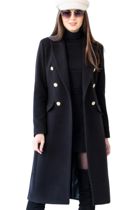 Palton de lână Sentierri 820 negru [4]