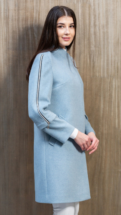 Palton de lână Sentierri 824 albastru melanj [1]