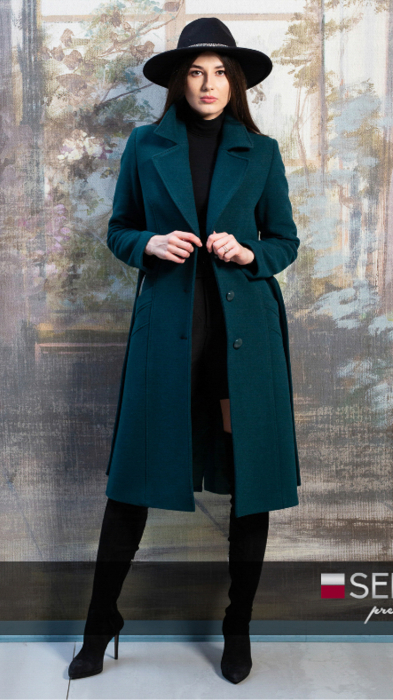 Palton de lână Sentierri 827 verde-smarald [3]