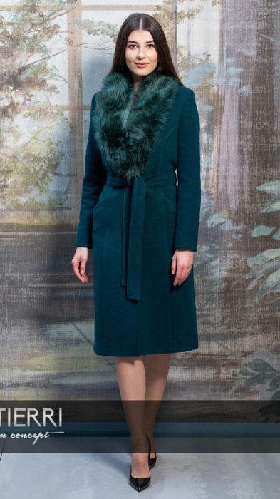 Palton de lână Sentierri 827 verde-smarald [2]