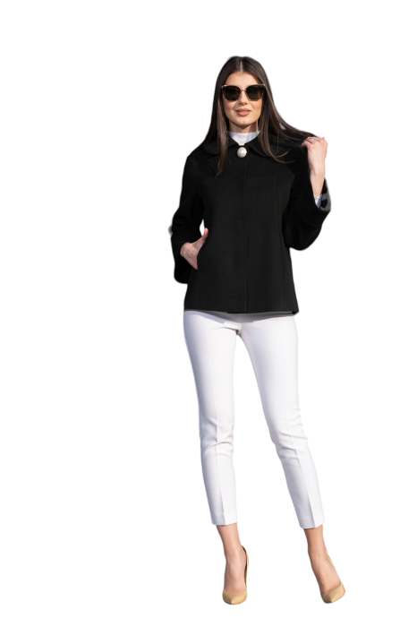 Palton de lână Sentierri 830 scurt negru [3]