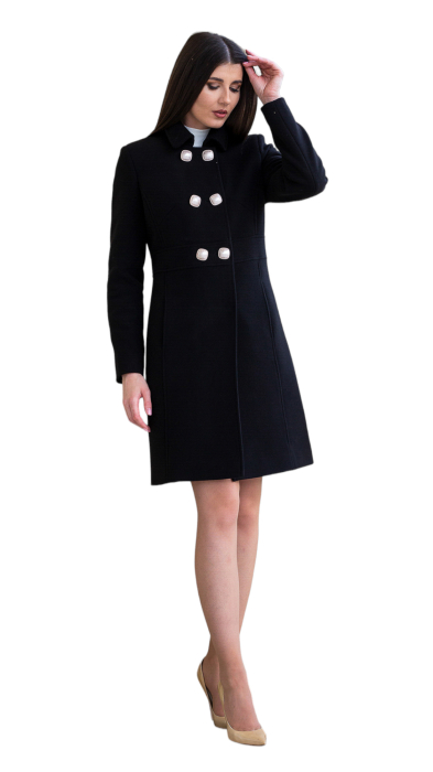 Palton de lână Sentierri 832 negru [3]