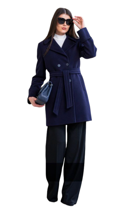 Palton de lână Sentierri 834 bleumarin [4]