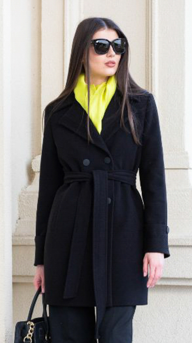 Palton de lână Sentierri 834 negru [1]