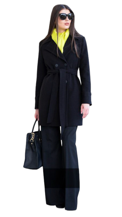 Palton de lână Sentierri 834 negru [4]