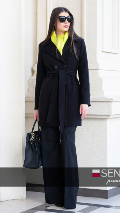 Palton de lână Sentierri 834 negru [2]