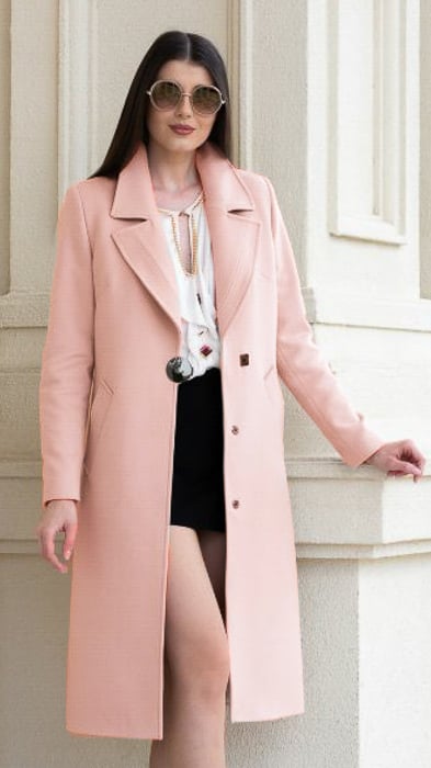 Palton de lână Sentierri 835 pudra [1]