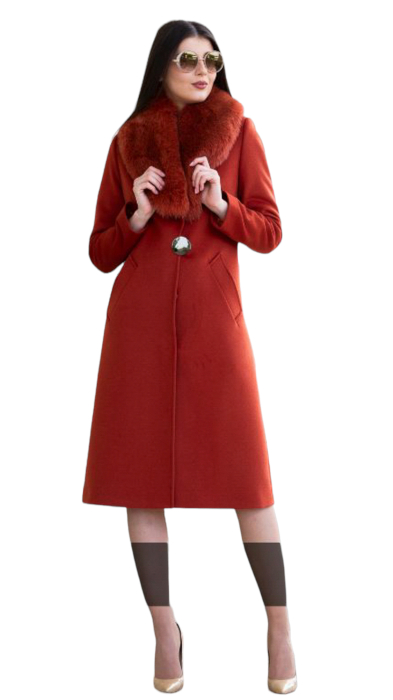 Palton de lână Sentierri 835 teracota [4]