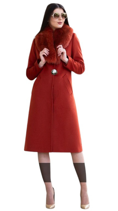 Palton de lână Sentierri 835 teracota [5]