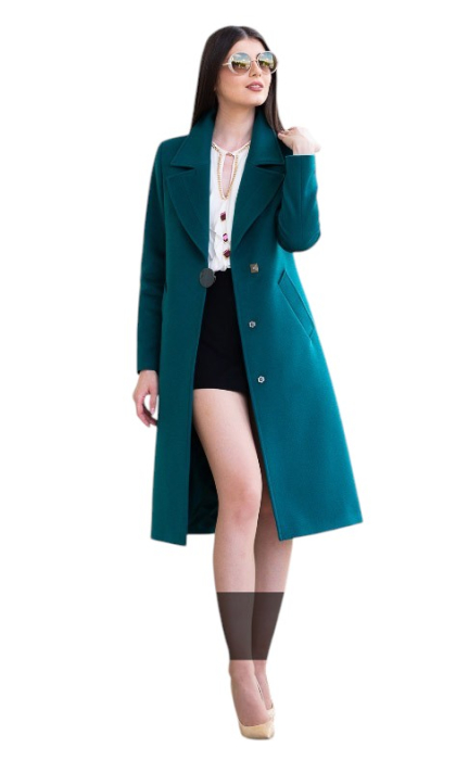 Palton de lână Sentierri 835 verde-smarald [3]