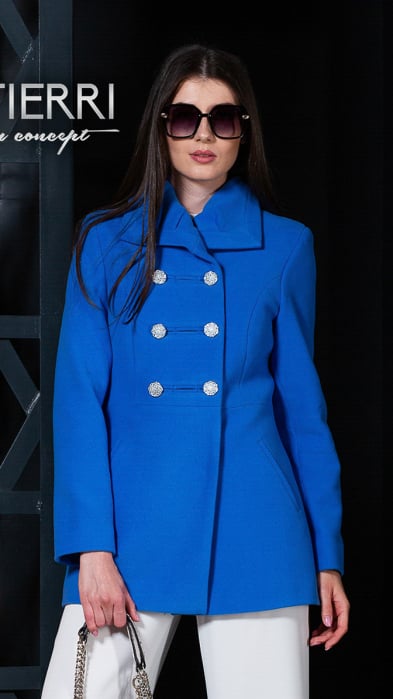 Palton de lână Sentierri 836 albastru [1]