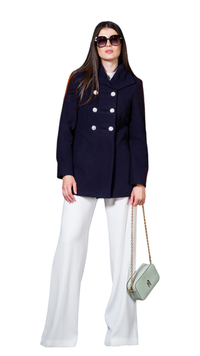 Palton de lână Sentierri 836 bleumarin [3]