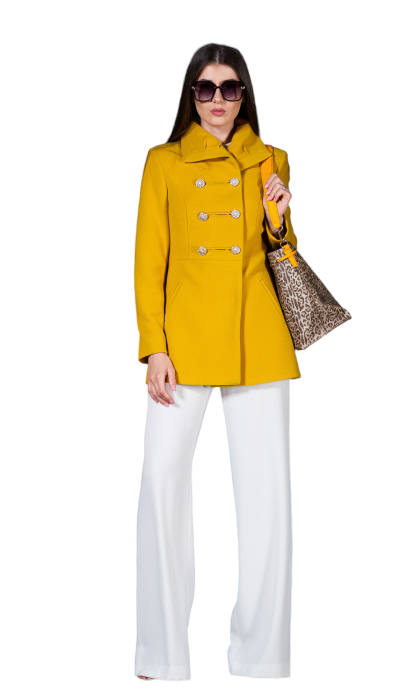 Palton de lână Sentierri 836 galben [3]