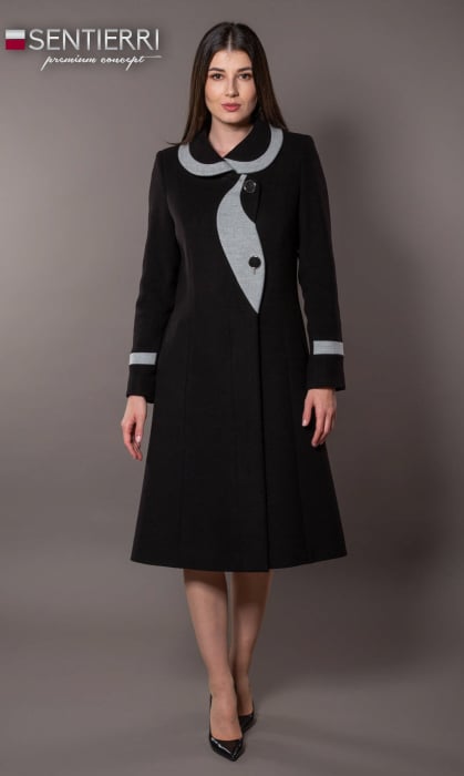 Palton de lână Sentierri 842 bordo [3]