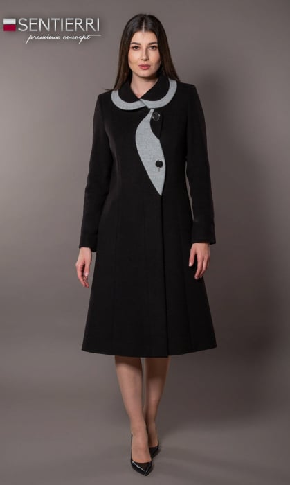 Palton de lână Sentierri 842 bordo [3]