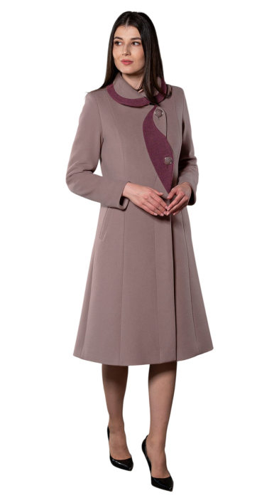 Palton de lână Sentierri 842 mov-mocca [5]