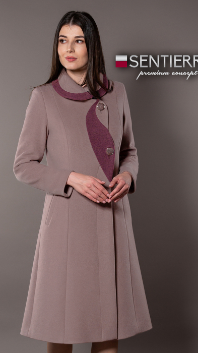 Palton de lână Sentierri 842 mov-mocca [1]