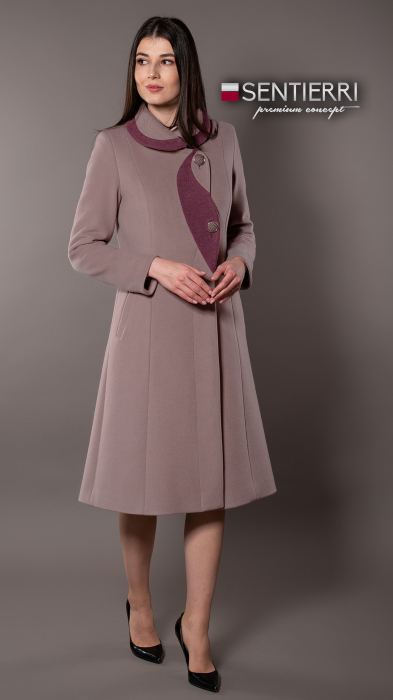 Palton de lână Sentierri 842 mov-mocca [2]
