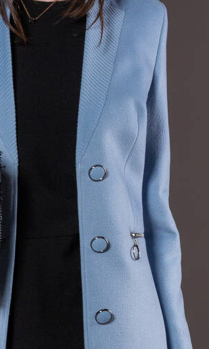 Palton de lână Sentierri 844 albastru-sky [4]