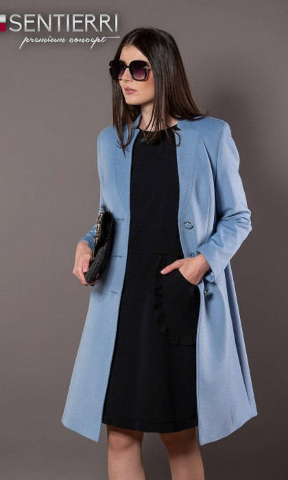 Palton de lână Sentierri 844 bleu [4]