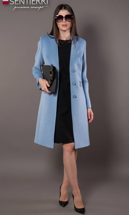 Palton de lână Sentierri 844 bleu [2]