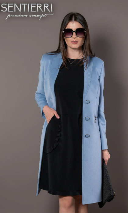 Palton de lână Sentierri 844 bleu [6]