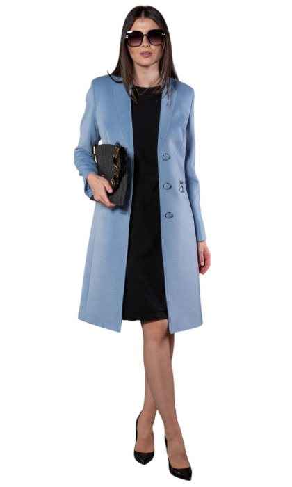 Palton de lână Sentierri 844 bleu [7]