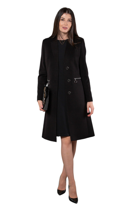 Palton de lână Sentierri 844 negru [8]