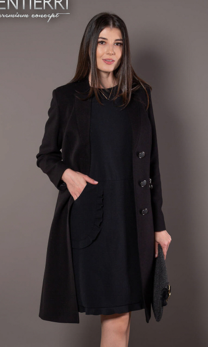 Palton de lână Sentierri 844 negru [6]