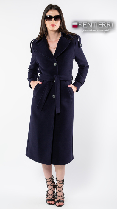 Palton de lână Sentierri 845 bleumarin [2]